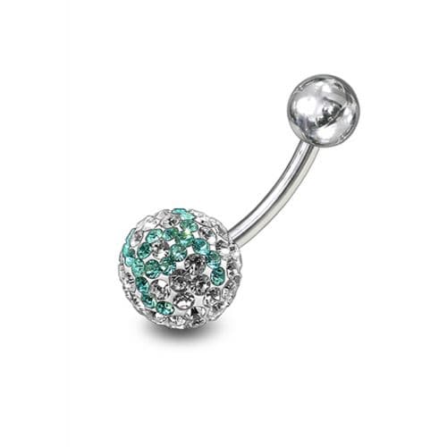 CC Crystal Stone Belly Ring - Monster Piercing