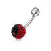 Yin & Yang Crystal Stone Belly Ring - Monster Piercing