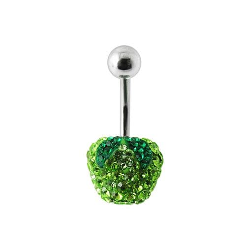 Fruit Shaped Crystal Studded Belly Ring - Monster Piercing