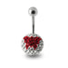 Butterfly Crystal Studded Belly Ring - Monster Piercing