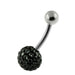 Multi Crystal Genuine CZ Belly Bar - Monster Piercing