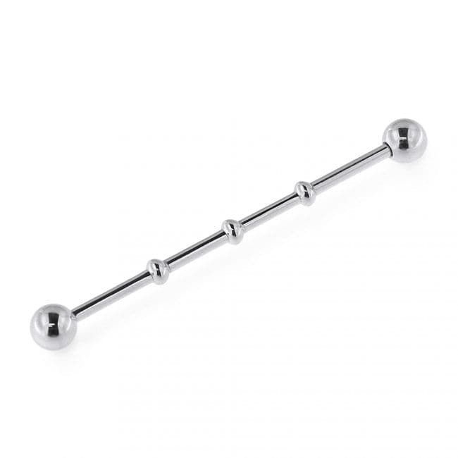 316L Surgical Steel Notched Ear Industrial Barbell - Monster Piercing