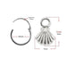 925 Sterling Silver Segment Hoop Ear Ring With Dangling Shell - Monster Piercing