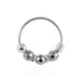 925 Sterling Silver Beaded Seamless Continuous Nose Hoop Ring  - Monster Piercing