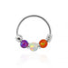 925 Sterling Silver with Opal Beads Hoop Nose Ring - Monster Piercing