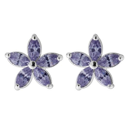 Jewelled Fancy Flower Filigree Ear Ring - Monster Piercing