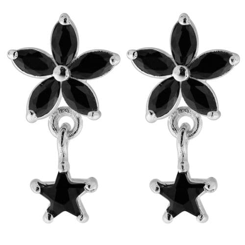 Jewelled Flower Filigree with Star Ear Ring - Monster Piercing