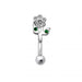 Jewelled Mini Flower Curved Barbell Eyebrow | Rook | Bridge Ring - Monster Piercing