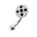 Jewelled Shield Curved Barbell Eyebrow | Rook | Bridge Ring - Monster Piercing