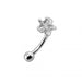 Jewelled Star Curved Barbell Eyebrow | Rook | Bridge Ring - Monster Piercing