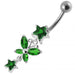 Star with Butterfly Dangling Belly Ring - Monster Piercing