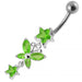 Star with Butterfly Dangling Belly Ring - Monster Piercing