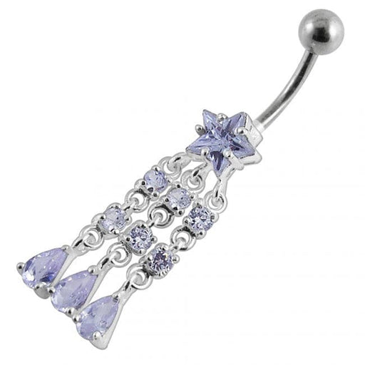 Chandelier Star Dangling Belly Ring - Monster Piercing