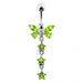 Butterfly With Star Dangling Belly Ring - Monster Piercing