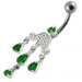 Chandelier Dangling Surgical Grade Steel Banana bar Belly Ring - Monster Piercing