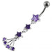 Star Fancy Flower Dangling Belly Ring - Monster Piercing