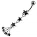 Star Fancy Flower Dangling Belly Ring - Monster Piercing