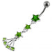 Star Fancy Flower Dangling Belly Ring - Monster Piercing