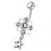 Tetra Star Dangling Belly Ring - Monster Piercing