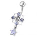 Tetra Star Dangling Belly Ring - Monster Piercing