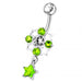 Tetra Star Dangling Belly Ring - Monster Piercing