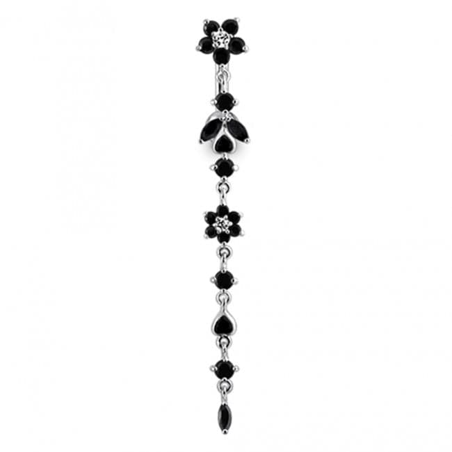 Flower Climber Dangling Belly Ring - Monster Piercing