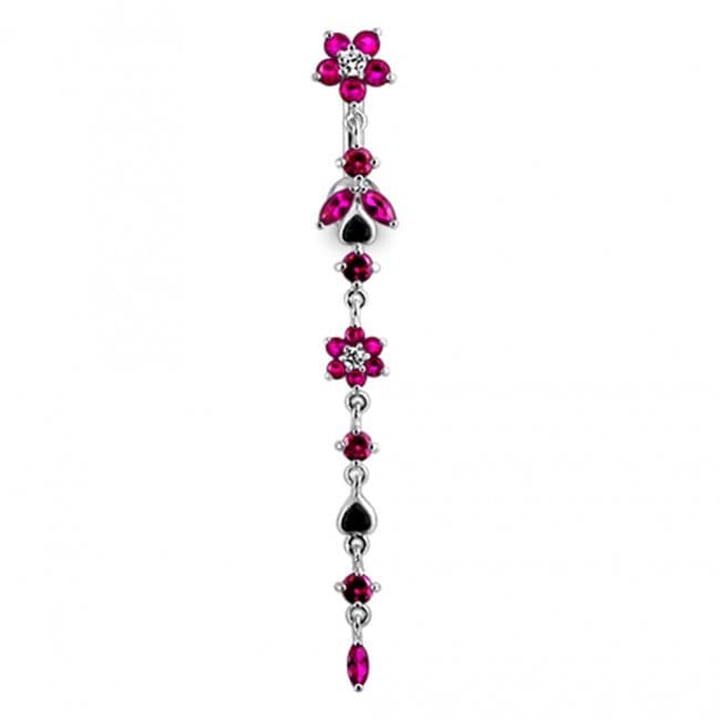 Flower Climber Dangling Belly Ring - Monster Piercing