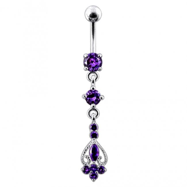 Flower Bud Dangling Belly Ring - Monster Piercing