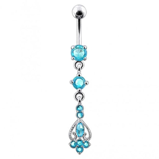 Flower Bud Dangling Belly Ring - Monster Piercing