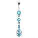 Flower Bud Dangling Belly Ring - Monster Piercing