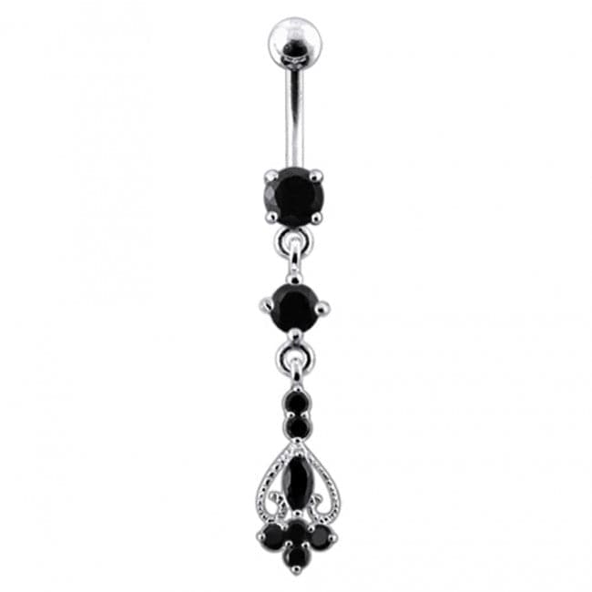 Flower Bud Dangling Belly Ring - Monster Piercing