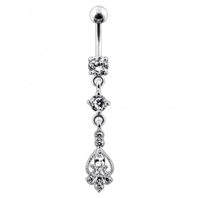 Flower Bud Dangling Belly Ring - Monster Piercing