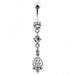 Flower Bud Dangling Belly Ring - Monster Piercing