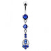 Flower Bud Dangling Belly Ring - Monster Piercing