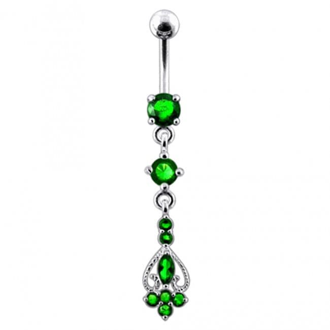 Flower Bud Dangling Belly Ring - Monster Piercing