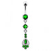 Flower Bud Dangling Belly Ring - Monster Piercing