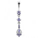 Flower Bud Dangling Belly Ring - Monster Piercing