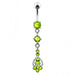 Flower Bud Dangling Belly Ring - Monster Piercing