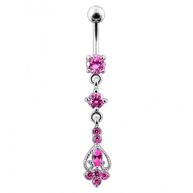 Flower Bud Dangling Belly Ring - Monster Piercing