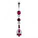 Flower Bud Dangling Belly Ring - Monster Piercing