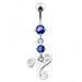 Celtic Surgical Grade Steel Curved Bar Dangling Belly Ring - Monster Piercing