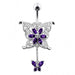 Mother and Child Buttterfly Belly Ring - Monster Piercing