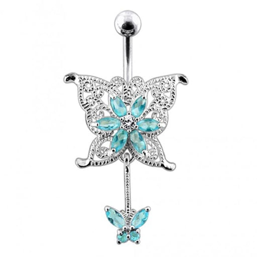 Mother and Child Buttterfly Belly Ring - Monster Piercing