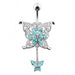 Mother and Child Buttterfly Belly Ring - Monster Piercing