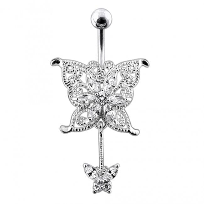 Mother and Child Buttterfly Belly Ring - Monster Piercing