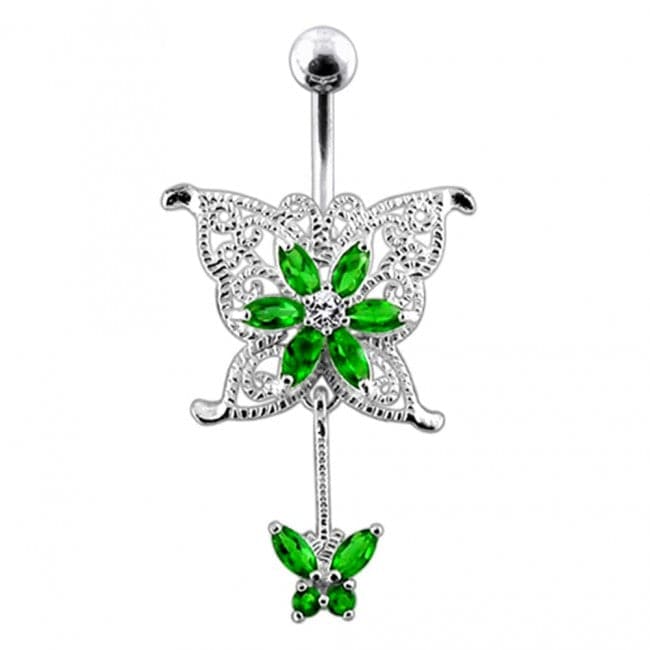 Mother and Child Buttterfly Belly Ring - Monster Piercing