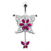 Mother and Child Buttterfly Belly Ring - Monster Piercing