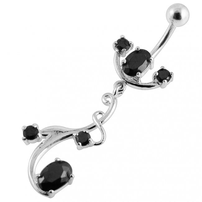 Fancy Filigree Dangling Belly Ring - Monster Piercing