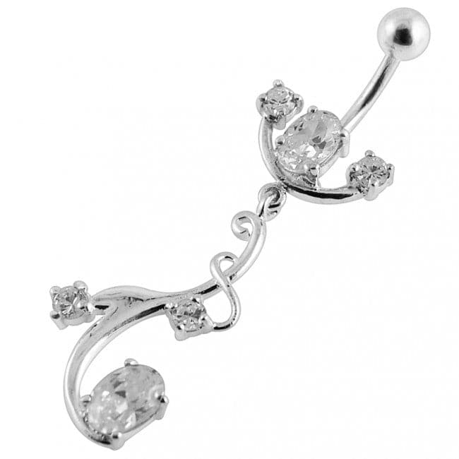 Fancy Filigree Dangling Belly Ring - Monster Piercing