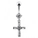 Fancy Cross Dangling Belly Ring - Monster Piercing